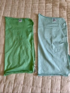 The Ollie Swaddle Bundle of 2 | Mint & Blue | Includes 2 Laundry Bags
